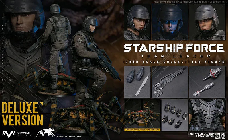 VTS TOYS VM037DX 1/6 Collectible Male Action Figure Starship Force-Team Leader Solider Doll Model for Fans Gifts