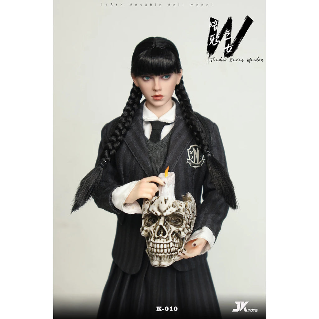 HIPLAY JKTOYS Shadow Raven Maiden Wednesday K-010 1/6 Action Figure