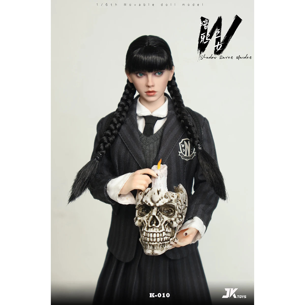 HIPLAY JKTOYS Shadow Raven Maiden Wednesday K-010 1/6 Action Figure