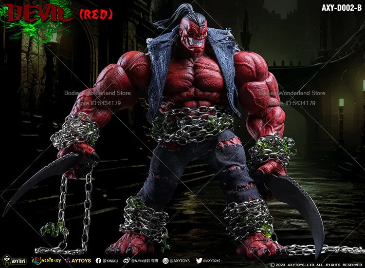 In Stock AXYTOYS 1/12 Scale Devil Orcs Red Version Grey Version 6Inch Movable Soldier Action Figure Doll Collection