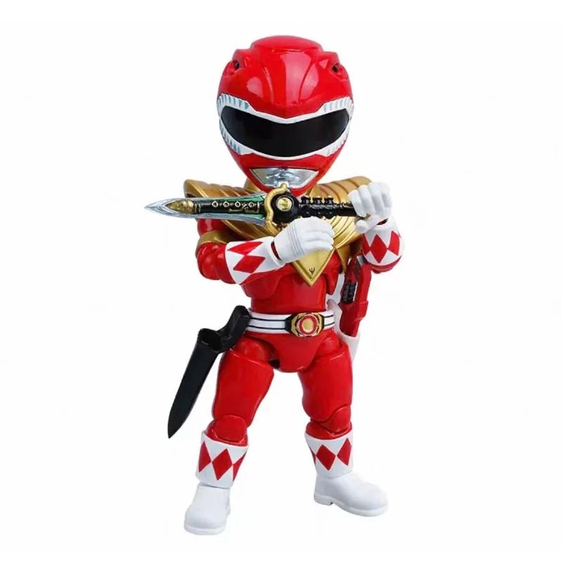 Original Hasbro Innovation Point Action Q Figure Power Rangers Red Ranger & Lord Drakkon & Dino Fury Anime Figure Collection