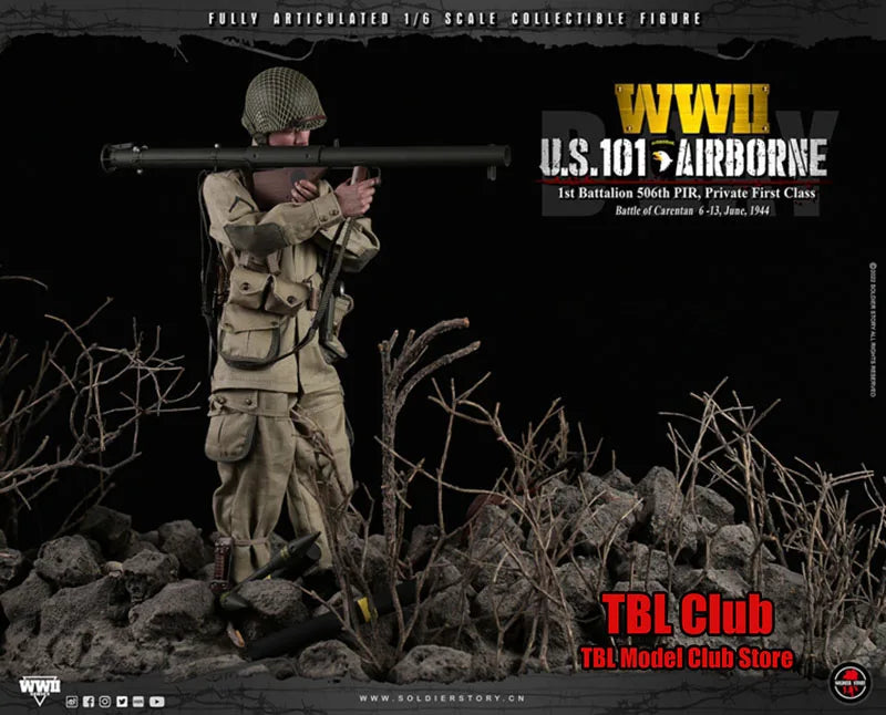 1/6 SoldierStory SS126 WWII US 101 Battalion Private First Class Ryan Full Set Moveable Action with Platform For Fan Gifts