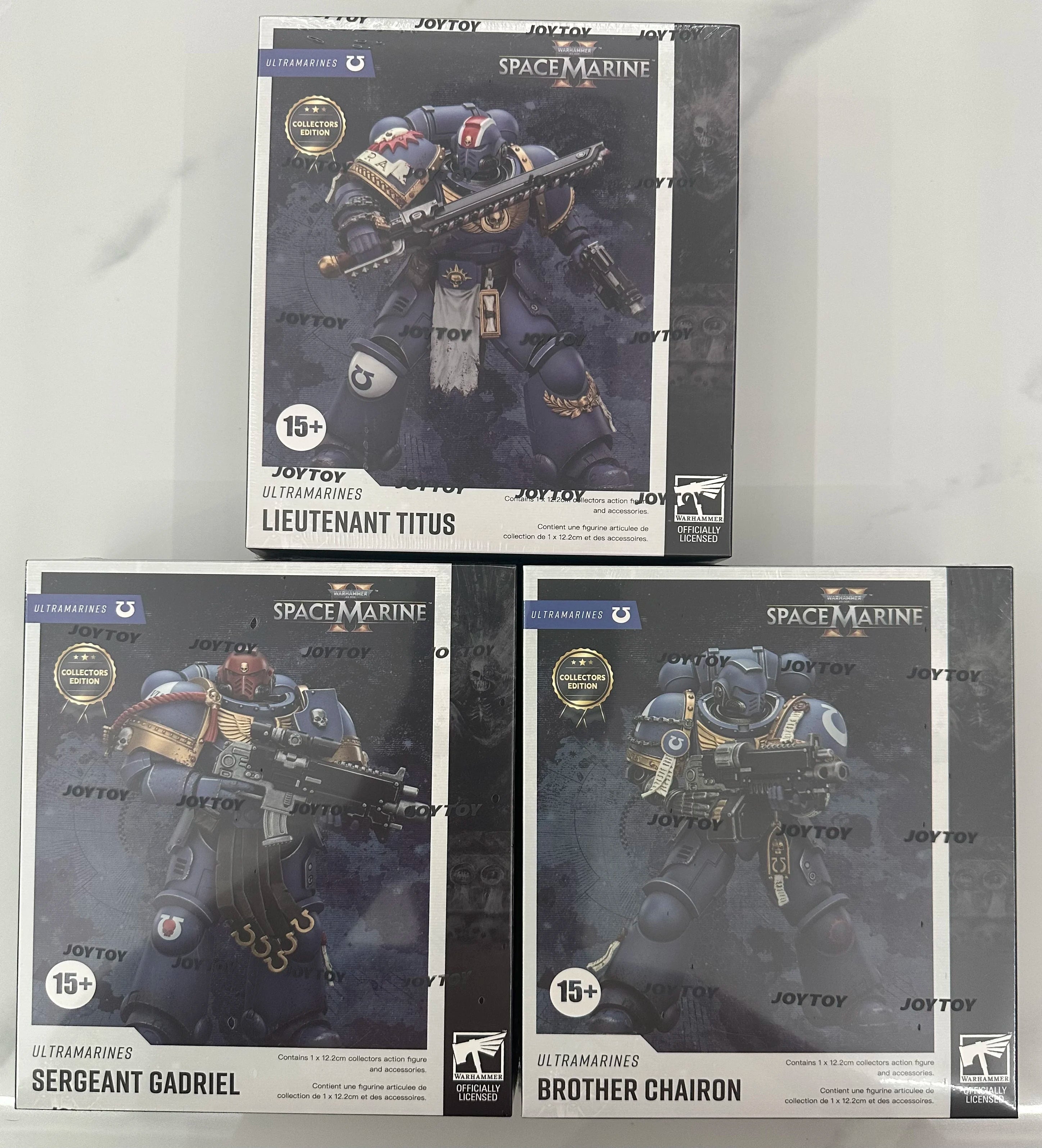 [FS]JOYTOY Warhammer 40K Ultramarines Lieutenant Titus-Collectors Edition 3pcs 1/18 Action Figures  Anime Model Toys Gift
