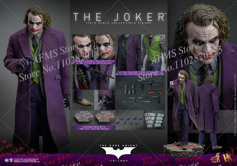HOTTOYS HT DX32 1/6 Scale Collectible Figure Clown Heath Ledger Batman The Dark Knight 12Inch Men Soldier Action Figure Model
