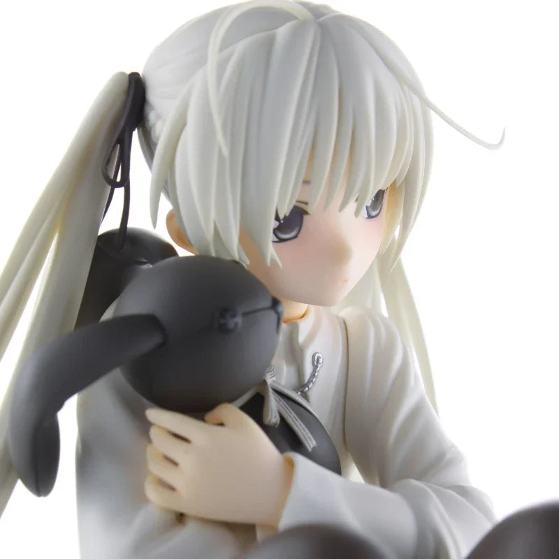 11.5CM Anime Cute Figure Kasugano Sora Where We Are Least Alone Sitting and Hugging The Rabbit PVC Model Collect Dolls Toys Gift