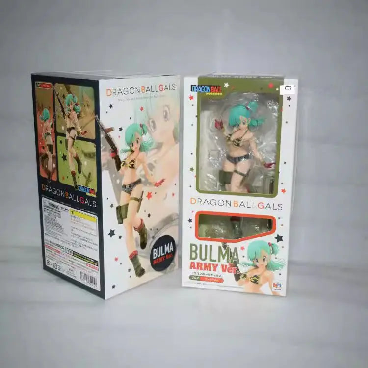 Ragon Ball Figure Bulma Figure Camouflage Bulma Action Model Cute Glitter Glamours Gk Collectible Room Doll 22cm Decoration Toys