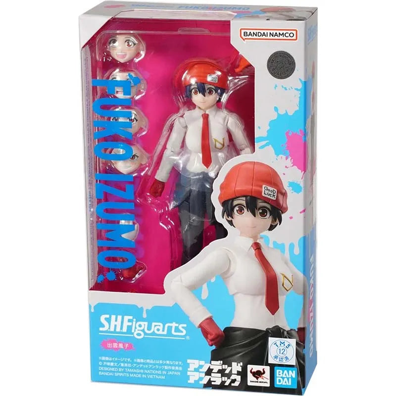 Bandai Undead Unluck Anime Figure SHF Andy Unluck Izumo Fuko Action Figure Collectibles Model High Poseability Toys Boys Gift