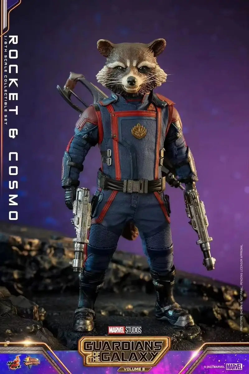 In Stock Genuine HOTTOYS HT MMS708 MMS548 Galaxy Guardians 3 Rocket Raccoon Cosmo Action Figure Model Toys Collection Ornament