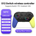 Wireless Controller RGB For Nintendo Switch OLED / Lite Console Pro Gamepad with 600/1000Mah Battery Programmable Turbo Function