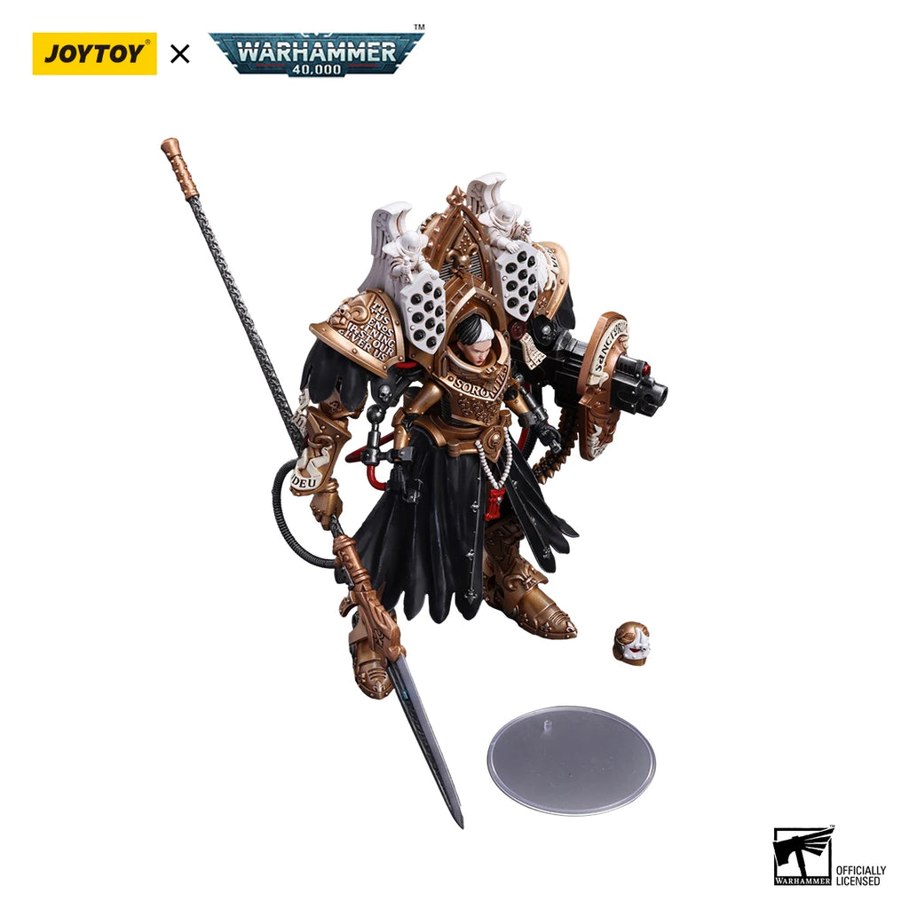 JOYTOY Warhammer 40k 1/18 Action Figures Anime Adepta Sororitas Abbess Sanctorum Morvenn Vahl
