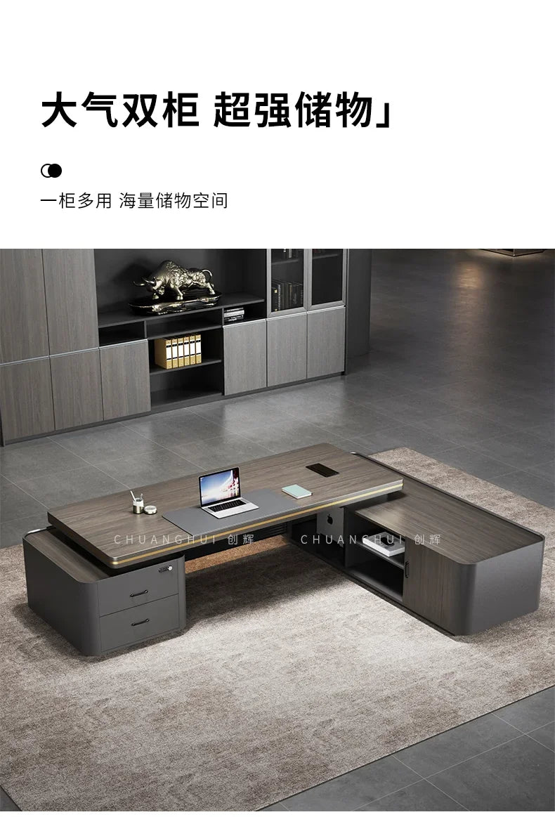 L Reception Office Table Adjustable Executive Work Pc Writing Desk Study Modern Mesa Escritorio Desk Accessories Furniture