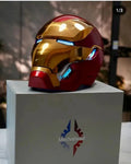 Mechahead Mk50 Jarvis Iron Man Marvel Helmet Luminous Voice Control Deformable Electric Opening Halloween Cos Mask Male XmasGift
