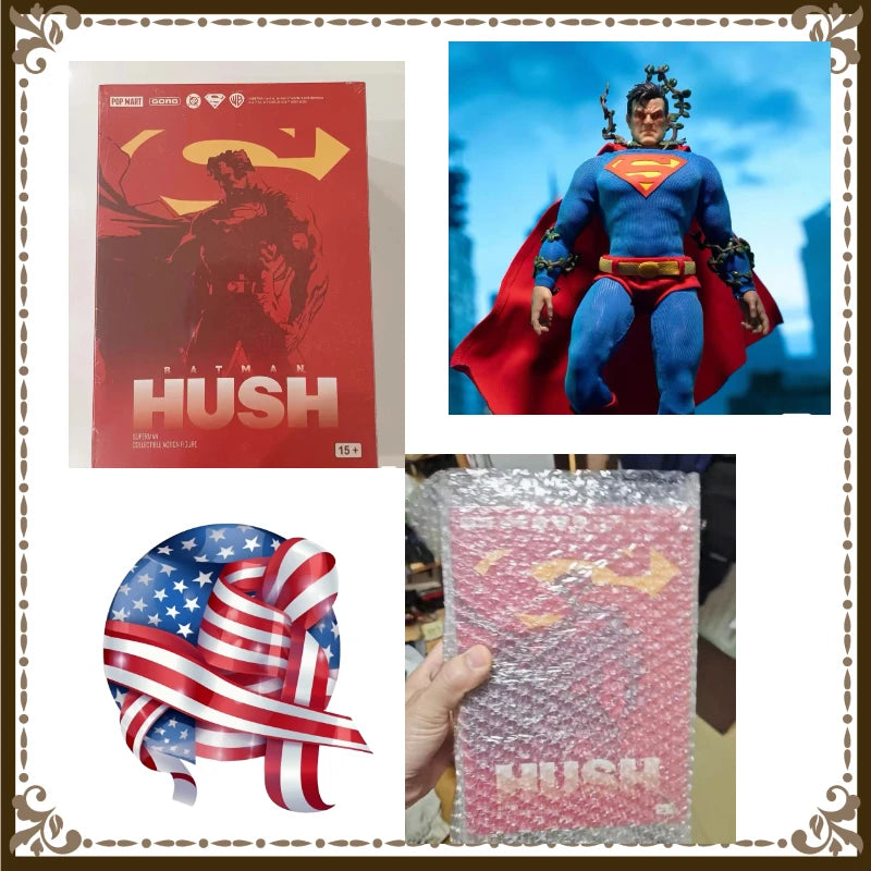 In Stock GONG Hush Batman Superman 1/12 Tailored Fabric Suit Action Figure Toy Model Gift