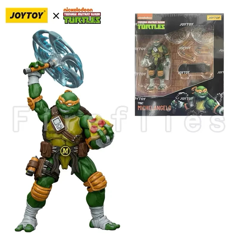 1/18 JOYTOY Action Figure Turtles-Michelangelo Donatello Leonardo Raphael Re-issue Version Anime