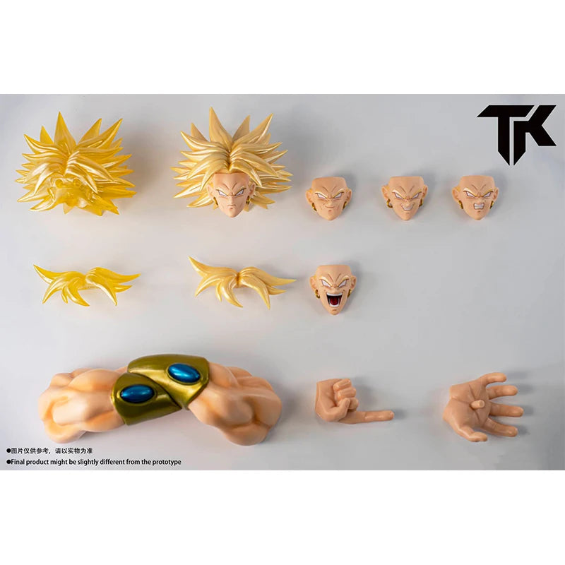 TK CUSTOM Dragon Ball Z SHF Super Saiyan SSJ For Demoniacal Fit Broli Head Accessories Anime Action Figures Model Gifts Toys