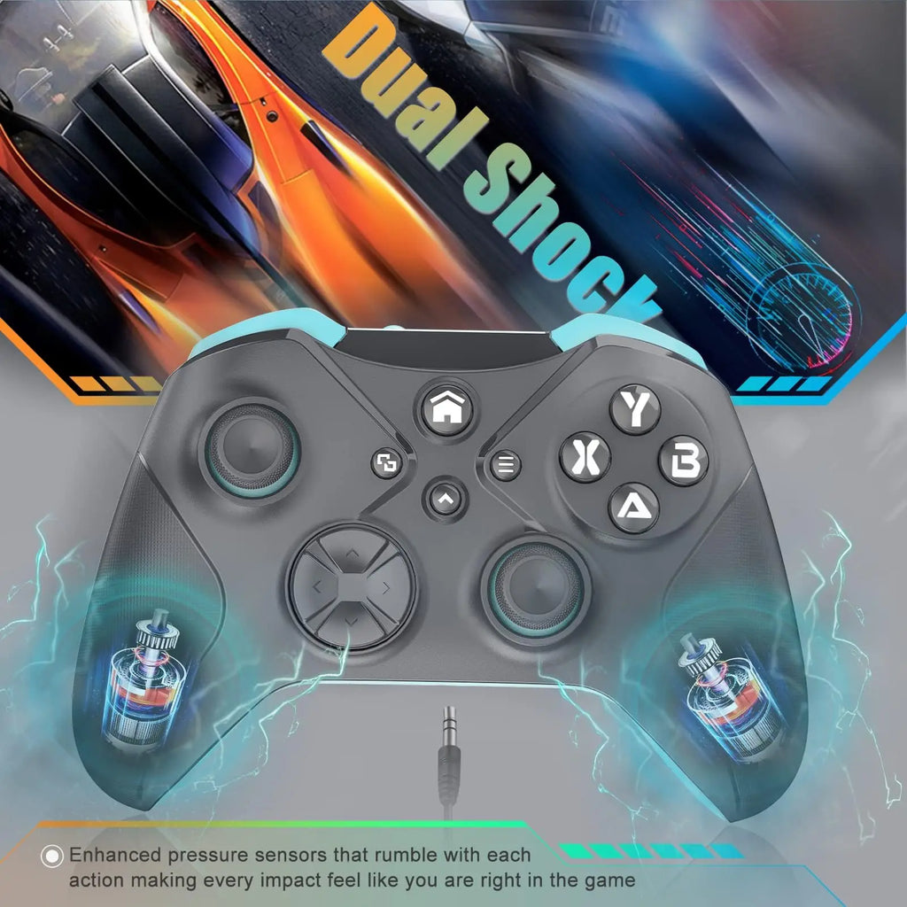 Wireless Controller for Xbox One /Xbox Series X/S/PC/Steam Game Control Joystick W/ Dual Vibration/Marco/Turbo Function Gamepads