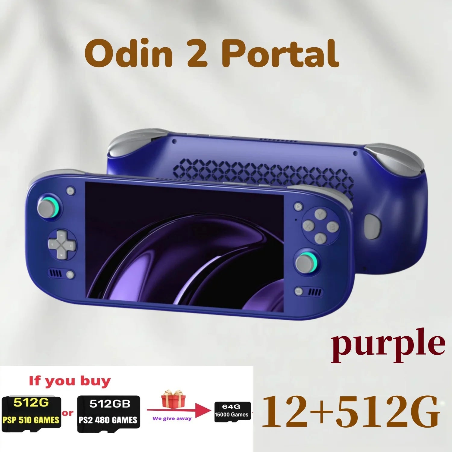 AYN Odin 2 Portal Retro Handheld Game  Video Player Console 7 Inch 120HZ Screen Android 13 Bluetooth  8G+128G 512G PSP PS2 Gift