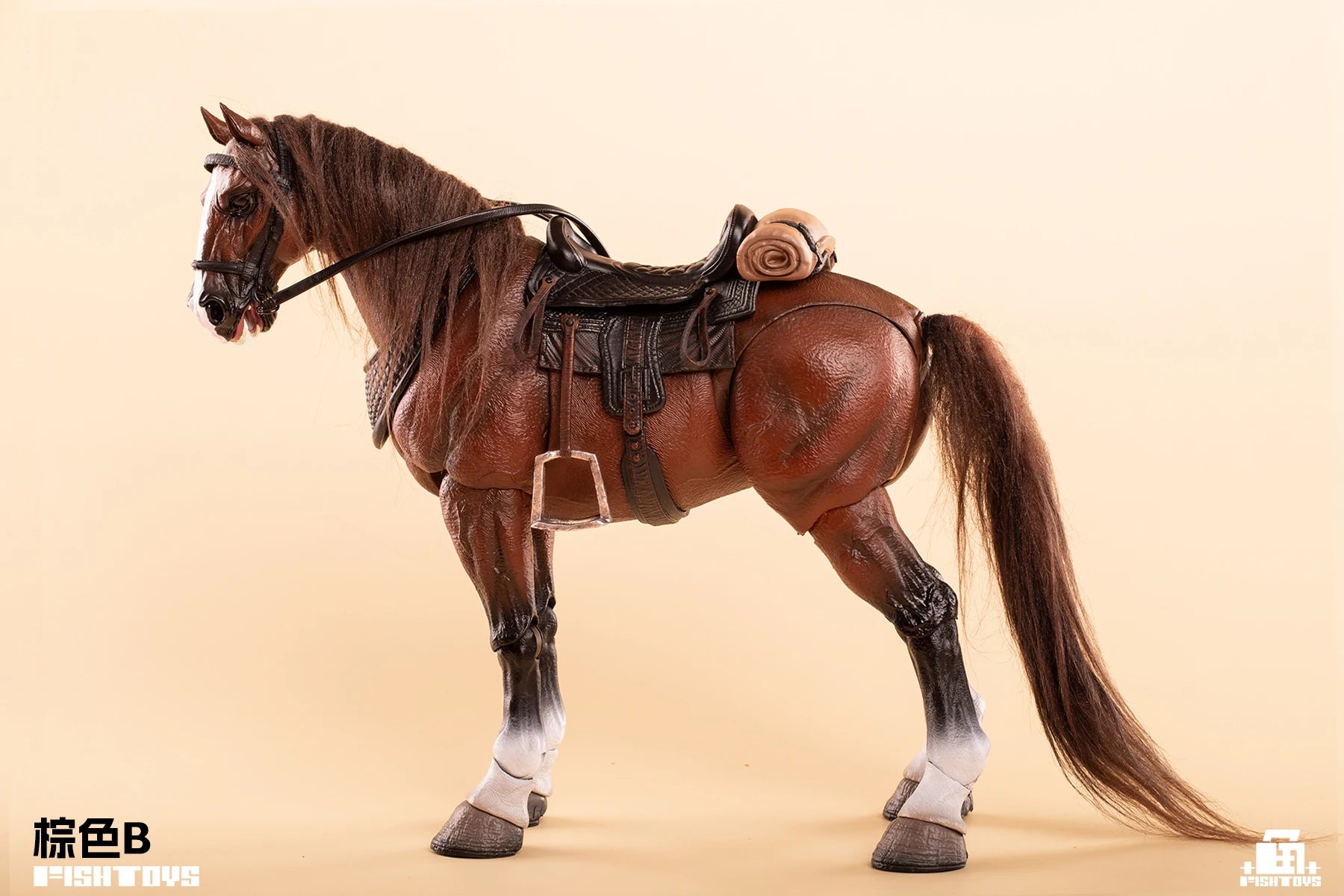 In Stock Fish Toys 1/12 Aciton Figure Pvc Model Waste Land Series Panchromatic Horse Animal Statue Customized Decoration Toys