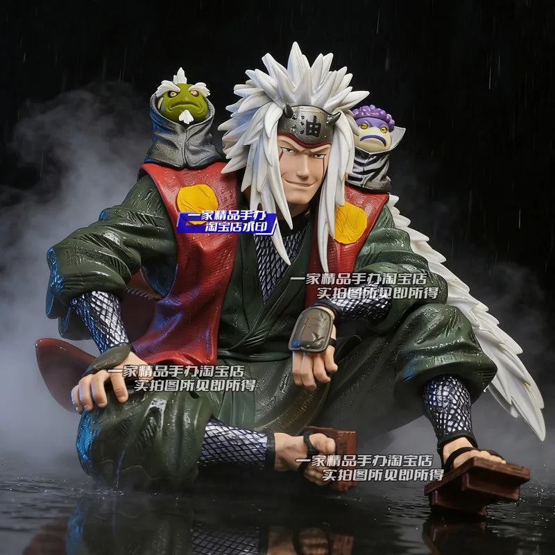 HY Studio Naruto Jiraiya “Ice” Version Statue with Magnetic Swappable Headsets, 16cm Anime Figure Collectible Model