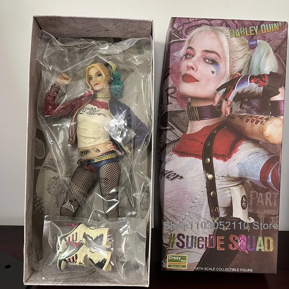 Crazy Toys Harley Quinn Joker Figure 1/6 Scale Team Of Prototyping Figure Movie Role Real Clothes Model Halloween Birthday Gifts