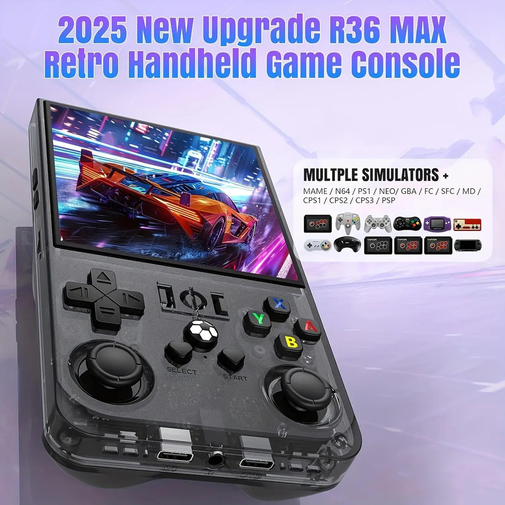 WUDS R36MAX Retro Handheld Game Console, Portable Hand Held Open Source Linux System 4.0Inch IPS Screen Portable Video Player