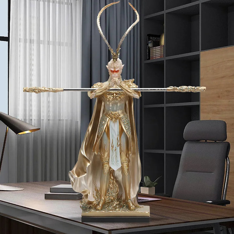 Battle Buddha Sun Wukong Art Deco Great Sage Living Room TV Cabinet for Home Decor Office or Housewarming Gift New Home