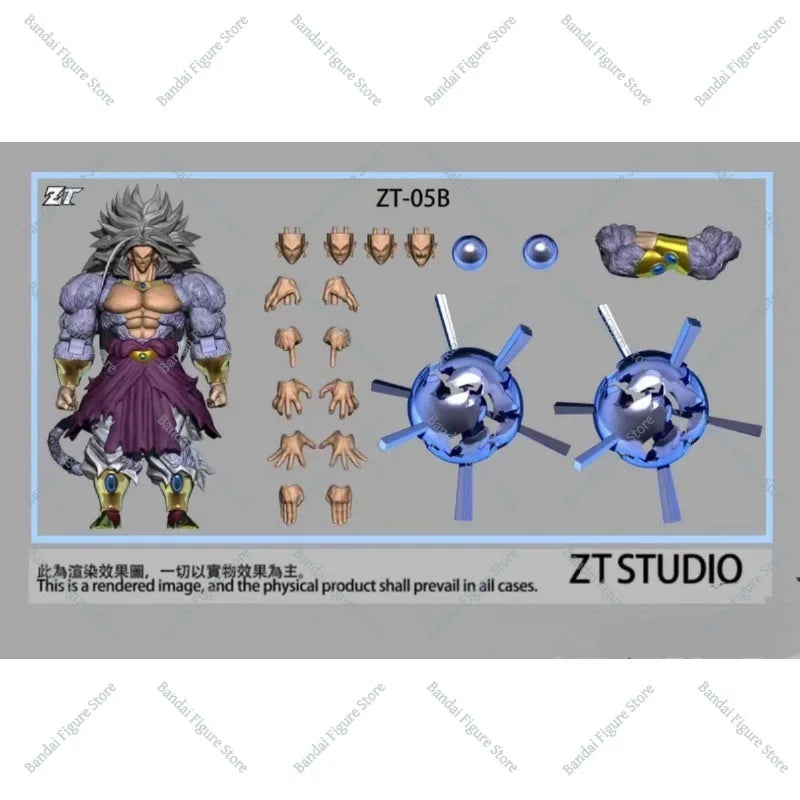 New Product ZT Studio SHF SSJ5 Dragon Ball Super Saiyan 5 Broly 10 Inches Anime Action Figure Model Toys Gifts