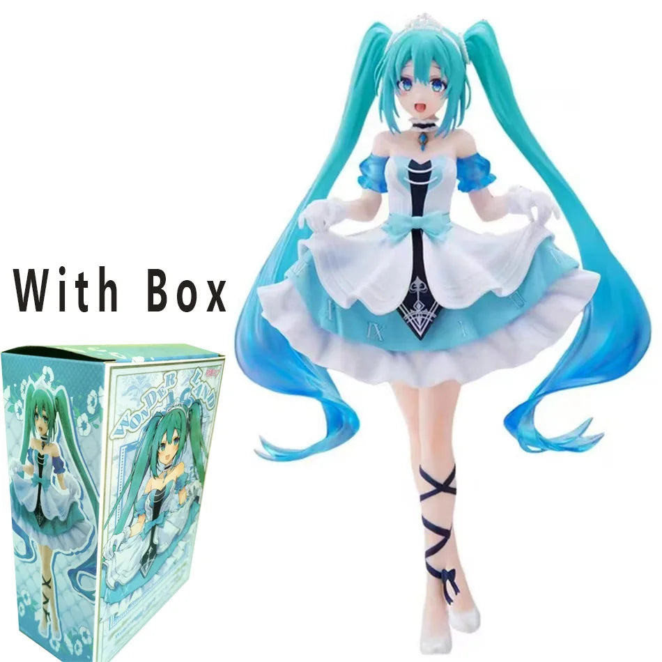 New 20cm Desktop Cute Hatsune Miku Kwaii Style Anime Figure Toys PVC Model Collector Doll Birthday Gift