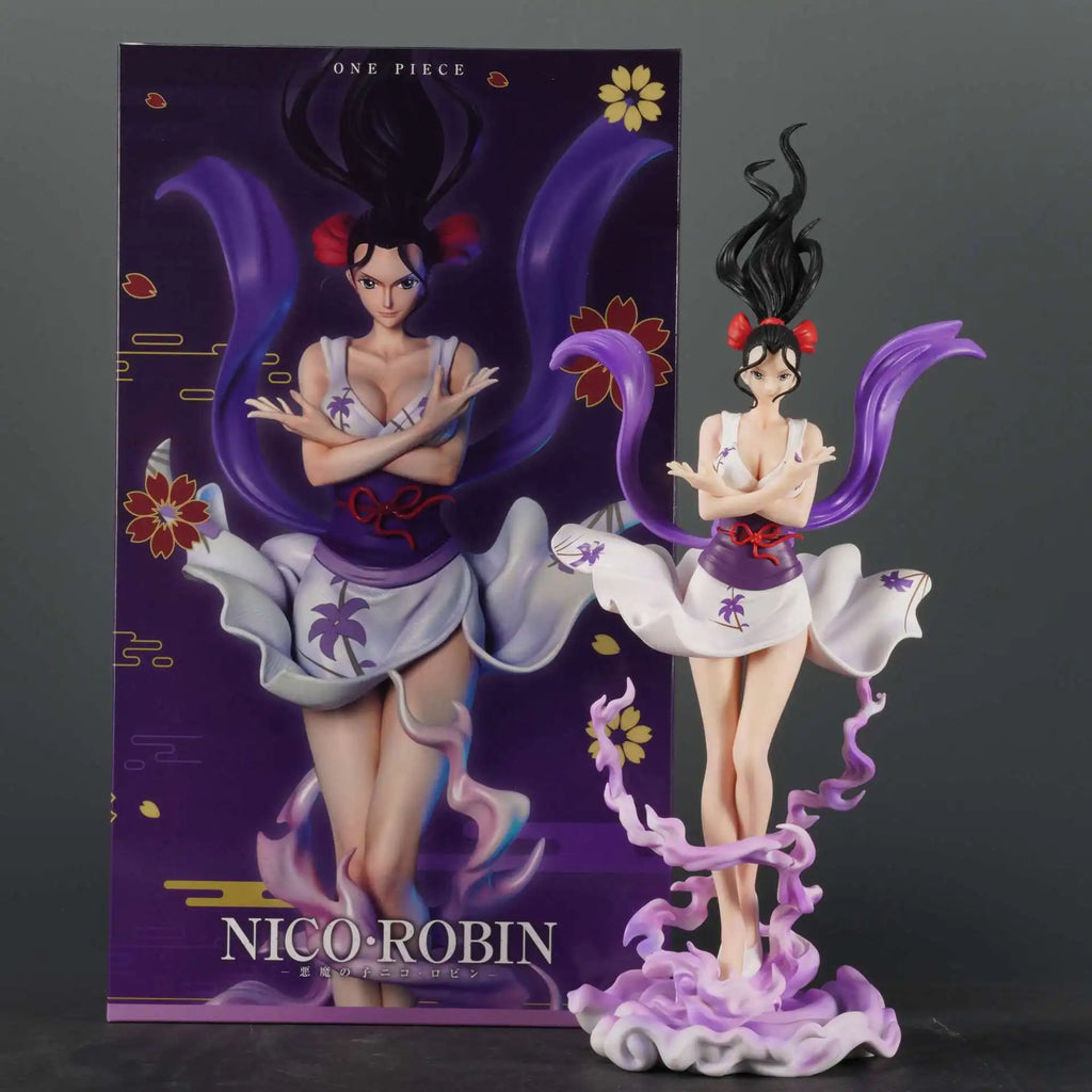 One Piece Anime King Handgefertigtes Skypainting Robin Sechsflügeliger Engel Großformatige Schönheitsdekoration Actionfigur Sammlermodell