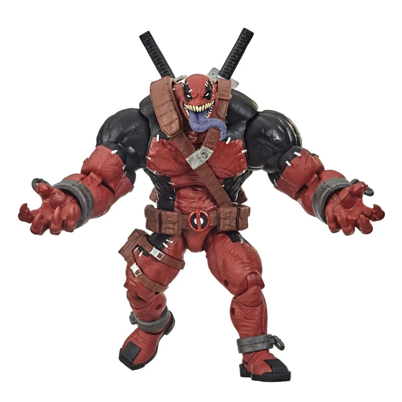Marvel Venompool Deadpool Posable Action Figure Set Collectible Jointed Model Doll Desktop Decor For Kids Adults Toy Collectors