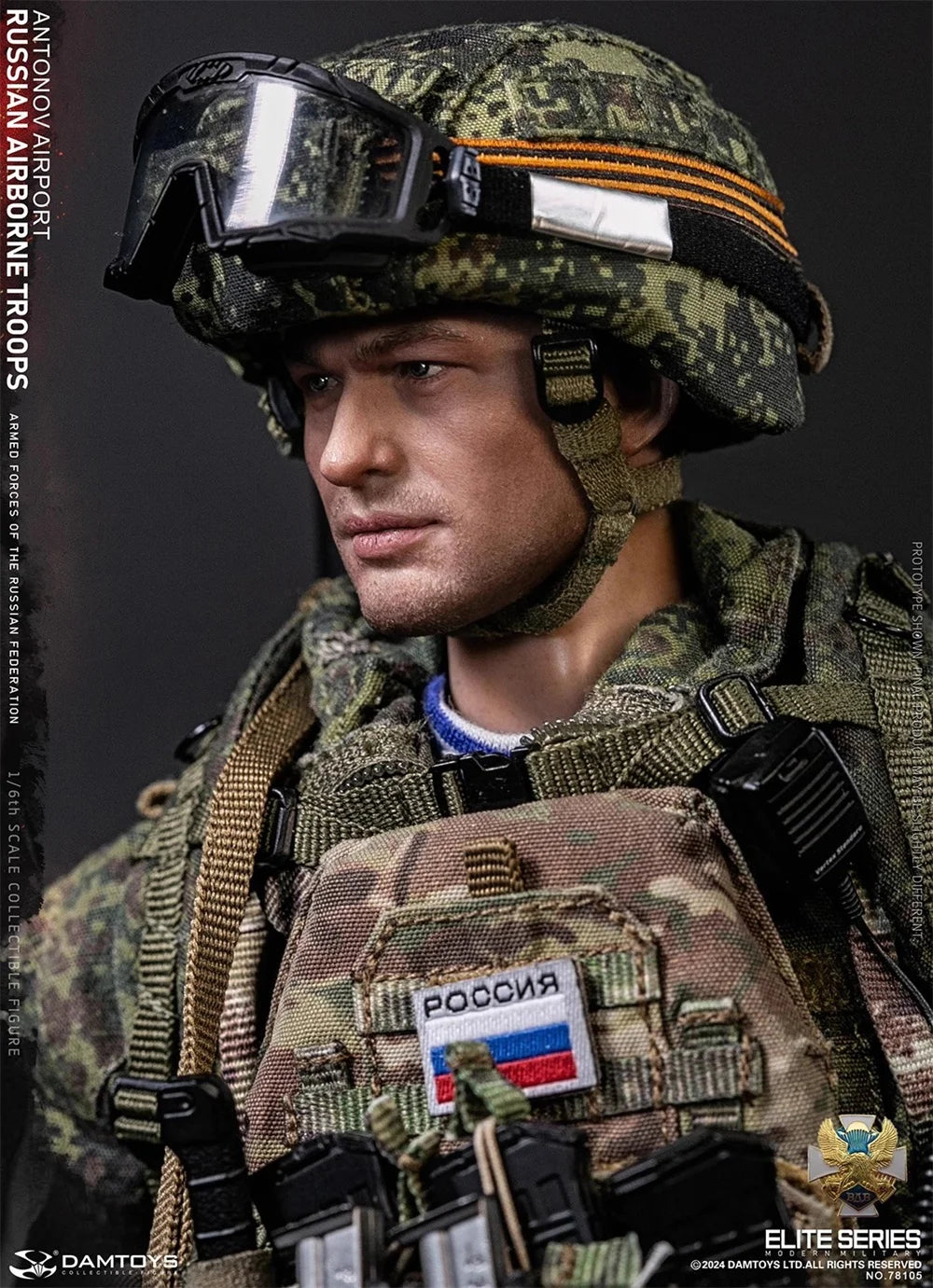 In Stock 1/6 DAMTOYS The Russian Action Figure Soldier Doll Airport Full Set Moveable About 12" Gift For Fans Collect DAM 78105