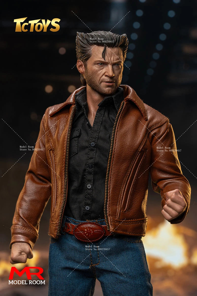 Top Copy Toys TC001 1/6 Young Hugh Jackman Head Sculpt Costume Set Model Fit 12'' Male Soldier Action Figure Body