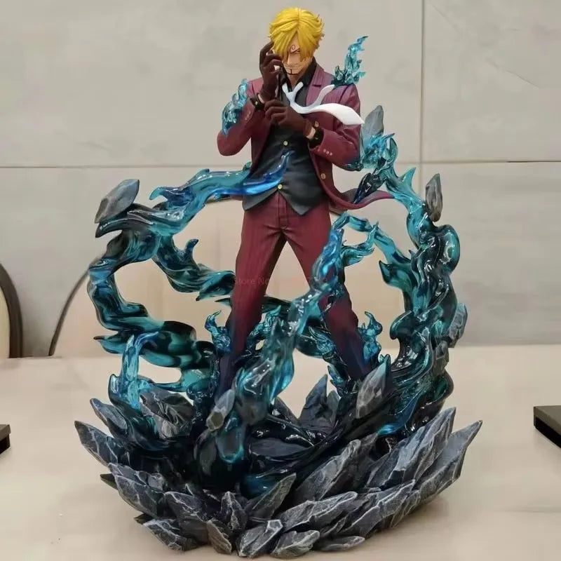 Фигурка Санджи от One Piece 25 см - Аниме Pop Smoking Sanji Фигурка от Devil Foot Статуя от PVC Колекционерска играчка за деца Подарък за рожден ден
