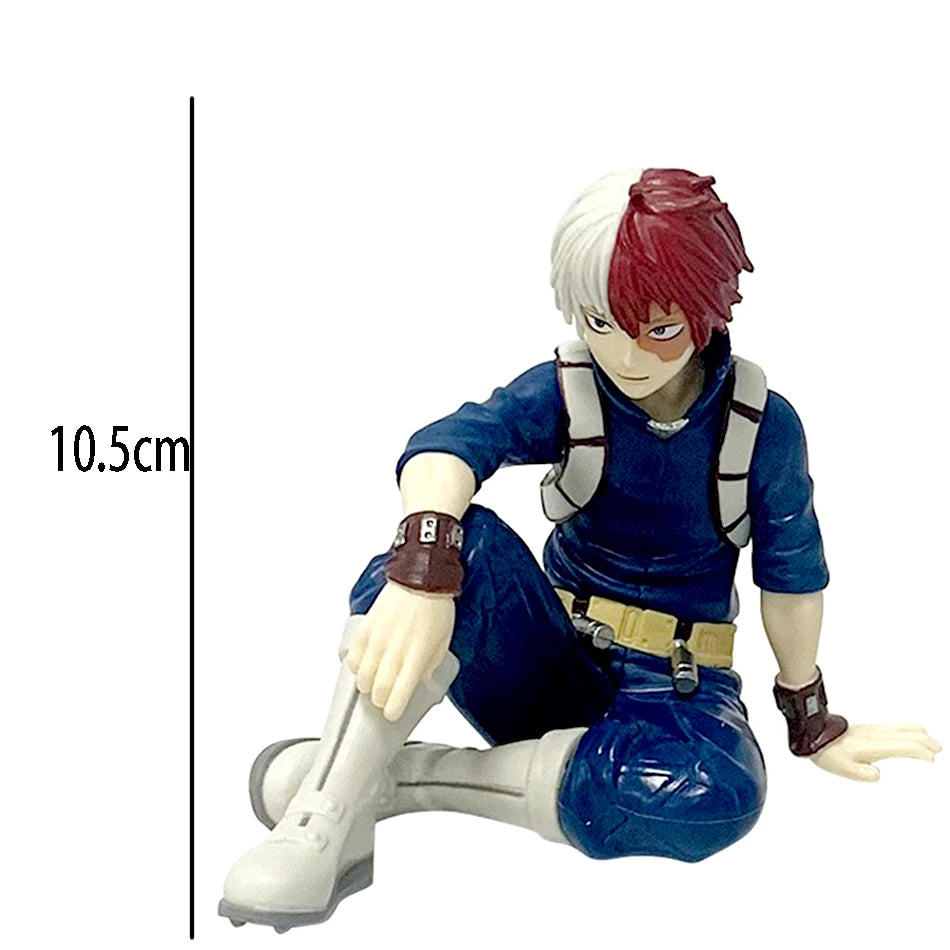 New  Anime Figure Shoto Bakugou Boku Izuku Duke Pvc Action Four Figures Sitting Posture Series Collection Model