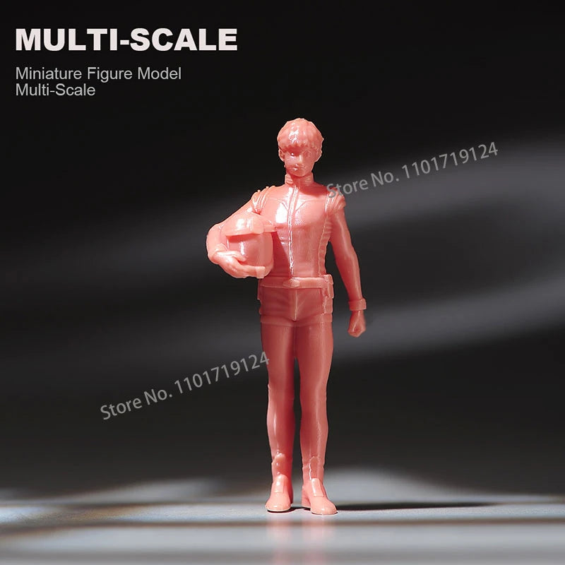Miniatures 1/24 1/64 1/43 1/87 Anime Fighter Boy Girl Figure Diorama Street Scene Sand Table Prop Model For Car Vehicle