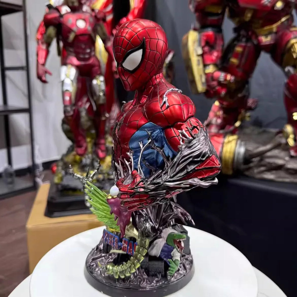 30cm Spider Man Figurine Bust Large Desktop Ornament Spiderman Models Toys Collect Xmas Festival Gift Spiderman Heroes Break Fre