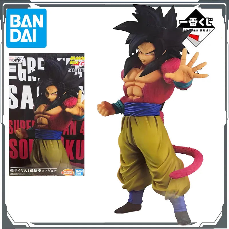 BANDAI Original BANPRESTO Super Saiyan 4 Goku Prize B&Angel Wukong&Majin Vegeta Anime Action Figures Toys for Boys Christma Gift