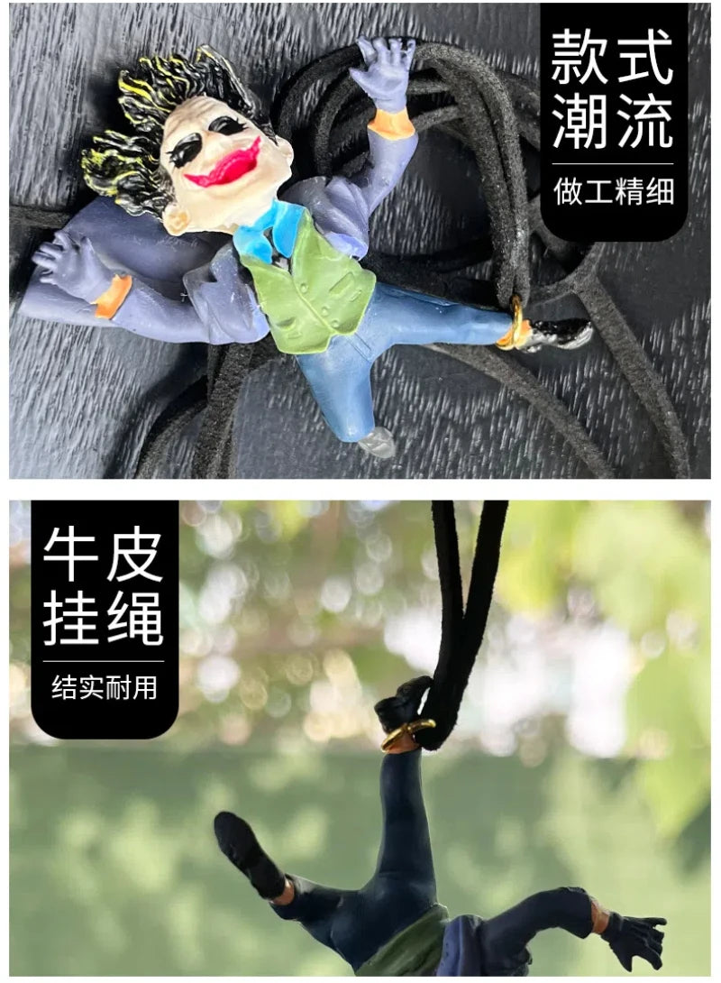 5cm Movie The Joker Q version Action Figures PVC Model Statue Doll Car ornaments Rearview mirror pendant toy Collection Gifts