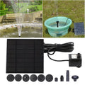 1,2 W solarbetriebene Springbrunnen-Wasserpumpe mit 6 Düsen, Solarwasserpumpen-Kit, Solarpanel-Wasserpumpe für Vogelbad, Garten, kleiner Teich