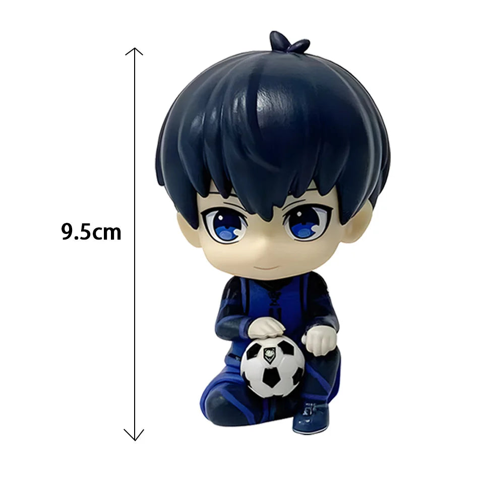 Blue Lock Kawaii Nagi Yisagi Isagi Yoichi Sitting Action Figure Doll Tabletop Model Anime Peripheral Creative Birthday Gift Toy