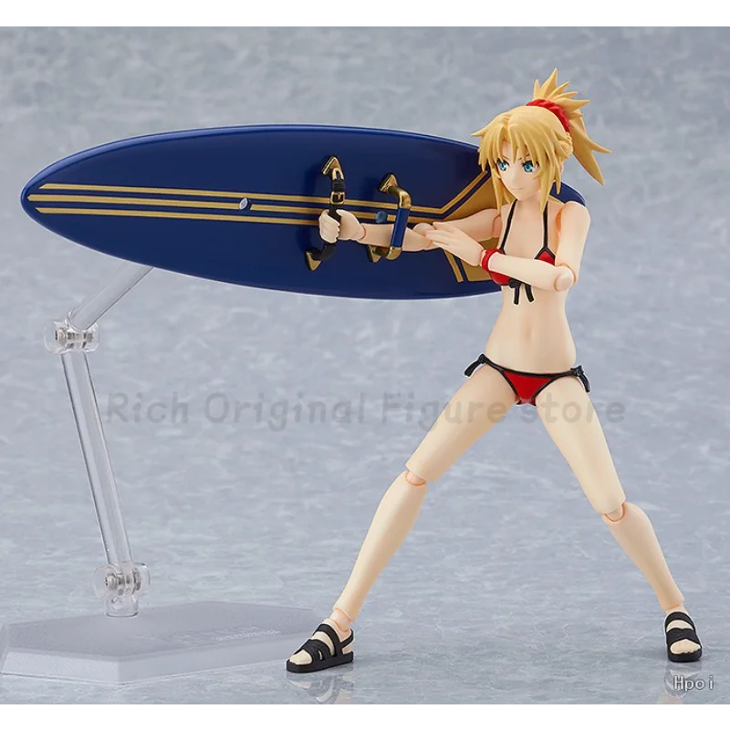 【На склад】Оригинална Max Factory Figma#EX-062 Fate / Grand Order Mordred Rider Swimsuit Версия. Аниме 1/12 екшън фигурка Модели играчки