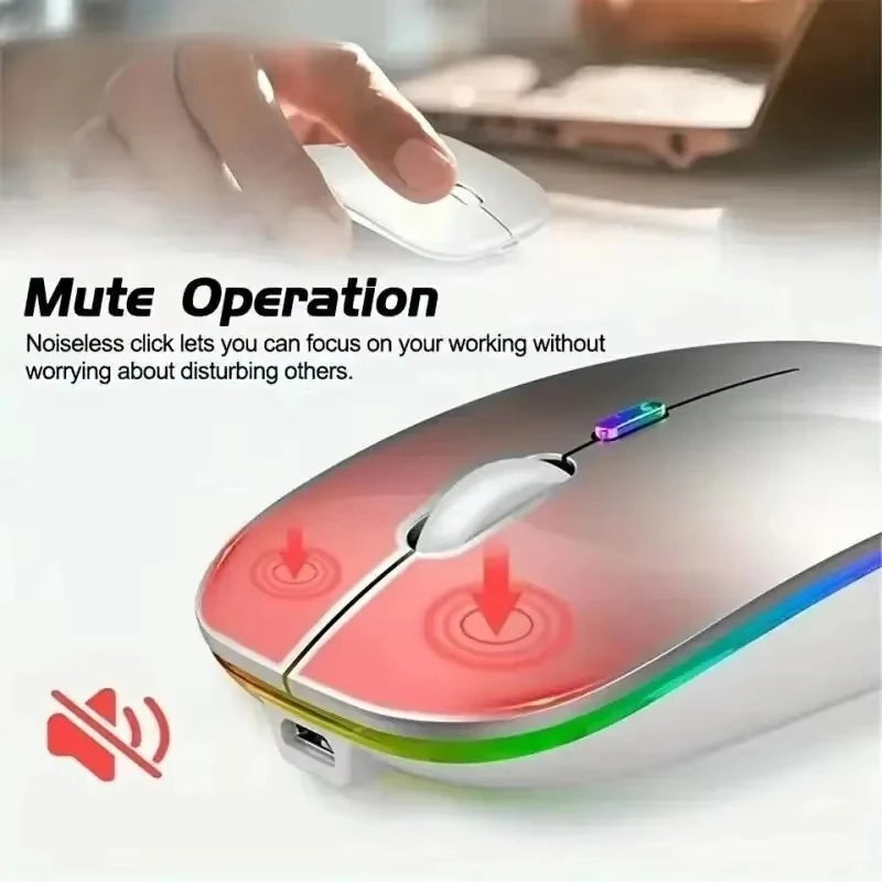 Xiaomi Wireless Mouse Rechargeable Bluetooth Dual-mode Silent LED Backlit Mice rgonomic Gaming Mouse Suitable For Notebooks PC