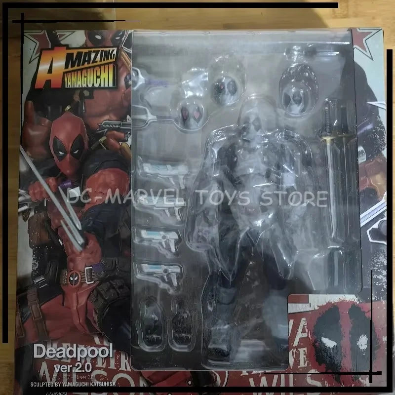 In Stock Arkham Factory MAX Factory 16cm Kaiyodo Amazing Yamaguchi No.025 Deadpool Ver2.0 Figuras Model Action Figure Gifts Toys