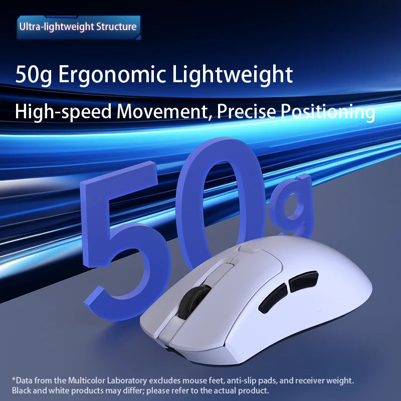 Delux M900PRO Ultra-light Version Wireless Gaming Mouse Ergonomic 1K/8K Polling Rate 50g PAW3395 for Right Big Hand PC Gamer
