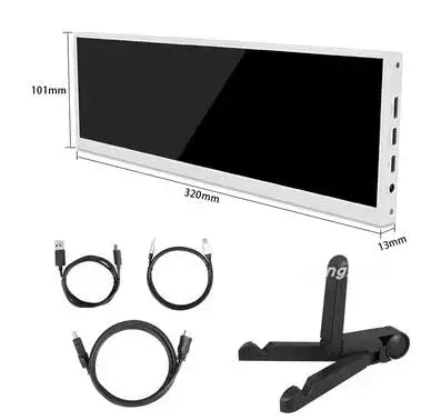 12.6 Inch Aida64 IPS LCD Monitor Ultrawide PC Secondary For CPU GPU Chassis water tank game secondary screen Mini Display