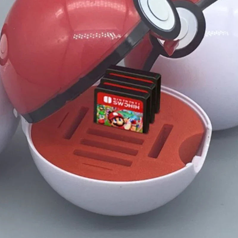Pokemon Poke Ball Switch Card Box for Nintendo Switch OLED Game Card Portable Organizer Storage Box Game Machine Accessories