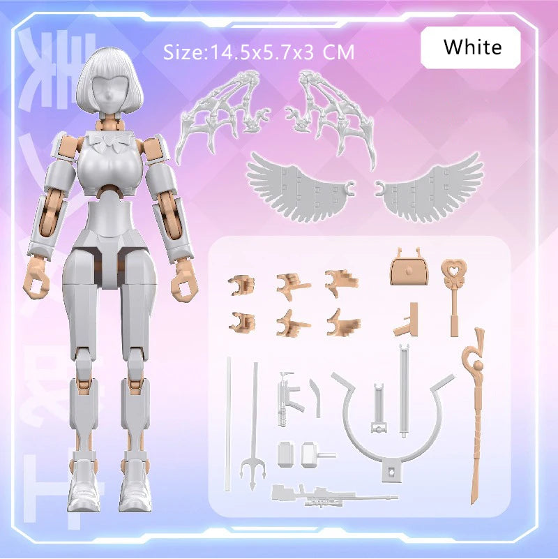 3D Printed Mannequin Dummy Magical Beauty Girl Action Figure  Multi-Jointed Movable Shapeshift Robot Ornament  For Kids Adult