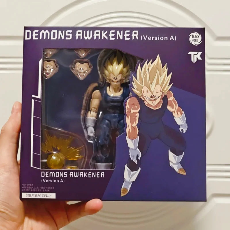 Hot Dragon Ball Super Saiyan Z Shf Ssj Majin Vegeta Black Hole & Tk Full Power Battle Damage Anime Action Toy Figure Model Gifts