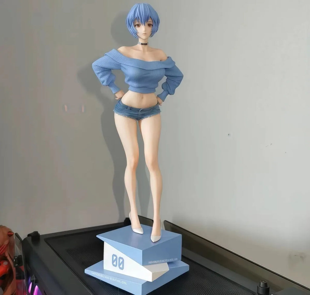 30cm Summer Girlfriend Ayanami Rei Action Figure Exquisite Painting Model Case Decoration Anime Beautiful Girl Gk Statue
