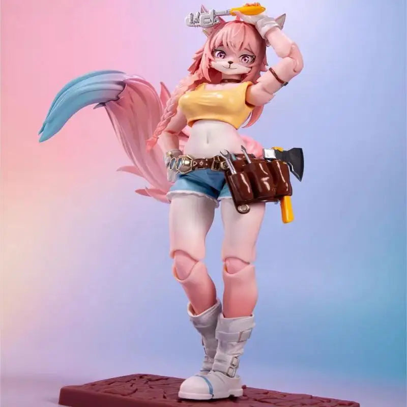 Ladotoys 1/12 Pink Fox Girl Action Figure Leah New 2025 Collectible Toy Magical Candy Land Theme Soldier's Birthday Gift Idea